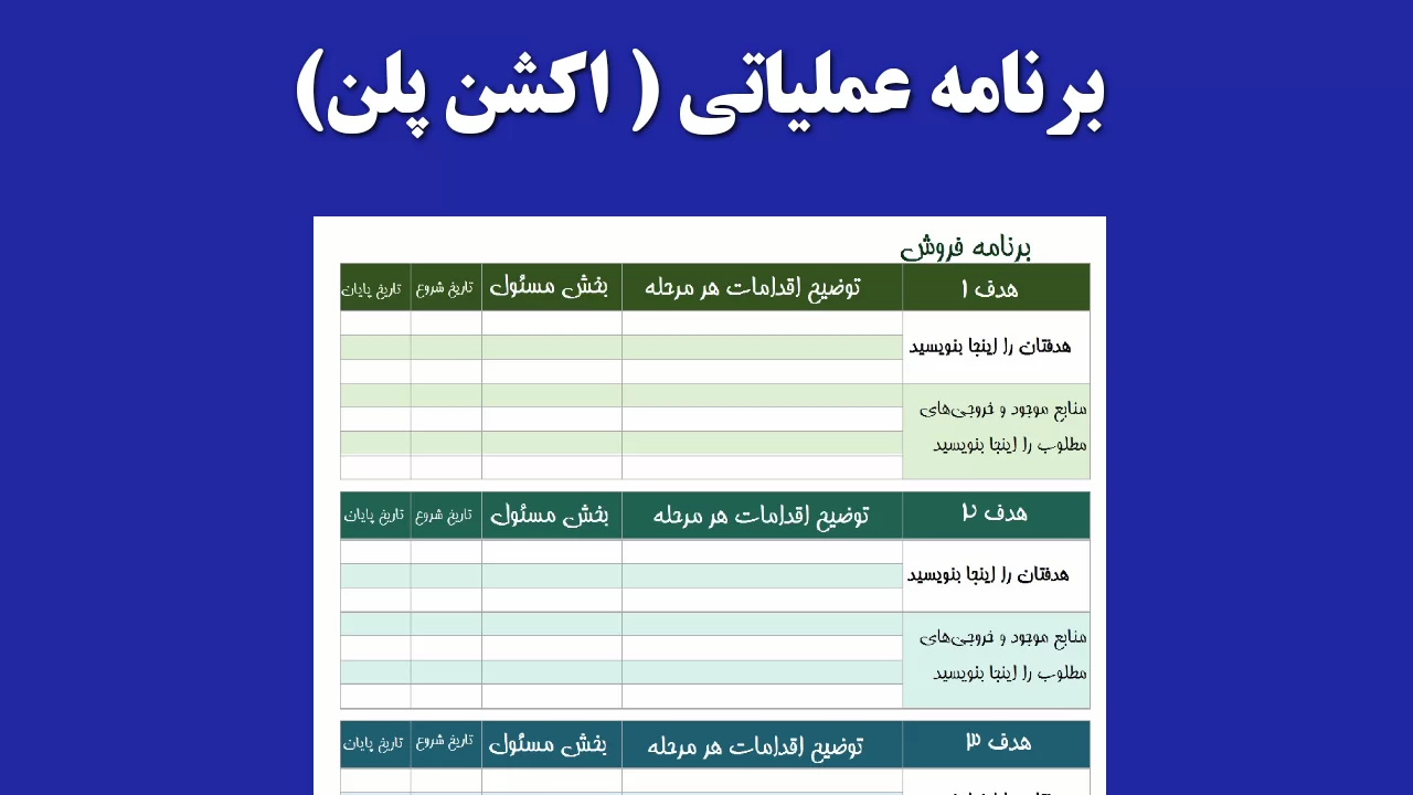 نمونه فرمت برنامه عملیاتی aryanazimi.com